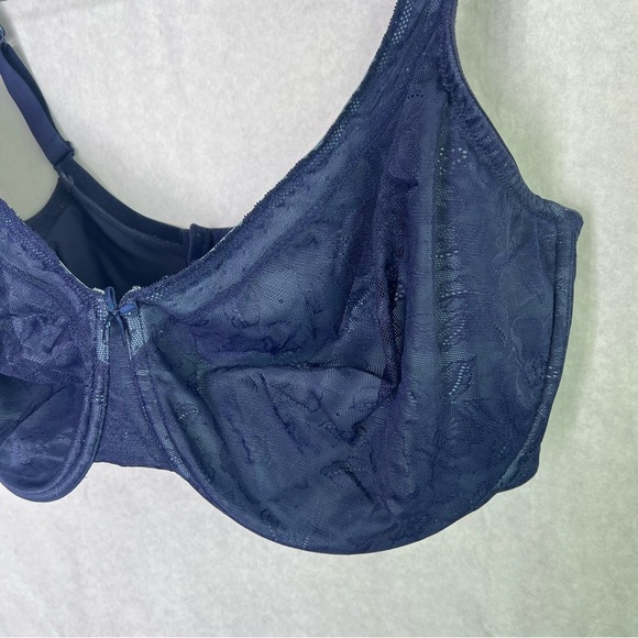 Cacique 42j bra modern lace covered unlined full coverage - Picture 3 of 6